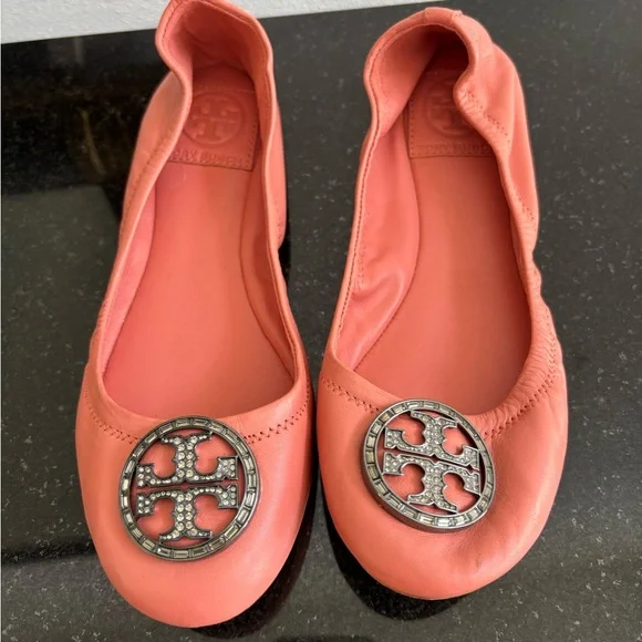 Tory Burch Coral Flats size 6.5 - Picture 4 of 8